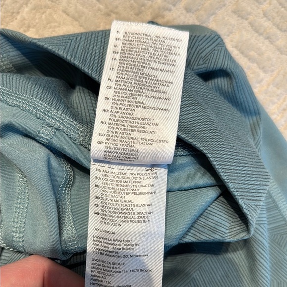 ADIDAS Wanderlust CLIMALITE High-rise Cropped Leggings RAW GREEN Women’s Medium - Picture 4 of 12